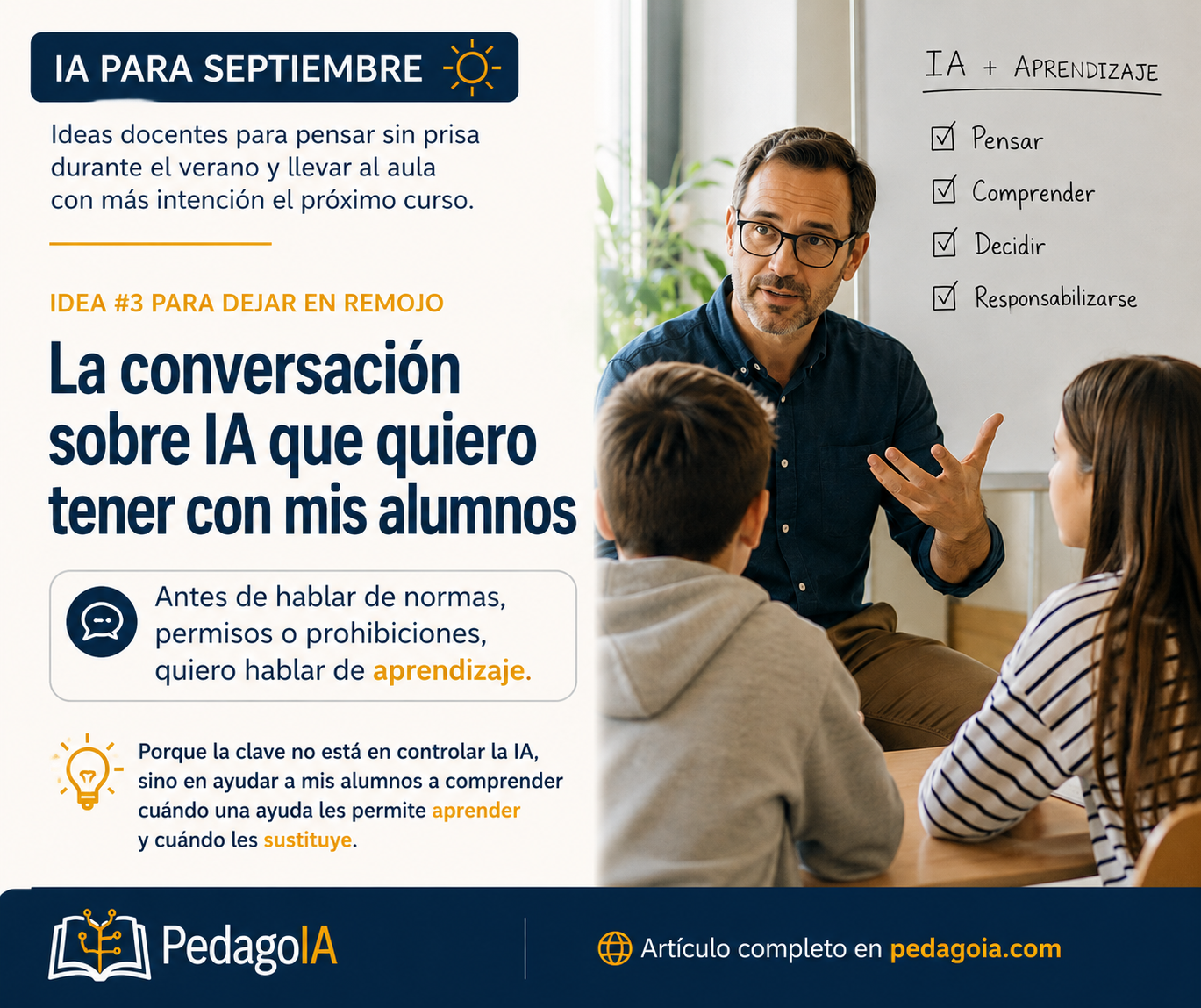 La conversación sobre IA que quiero tener con mis alumnos